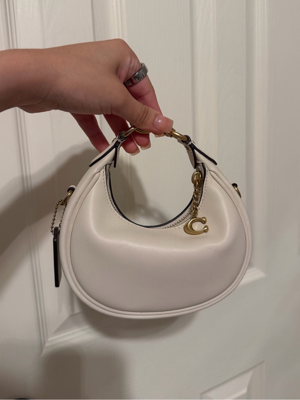 coach mini jonie chalk/brass